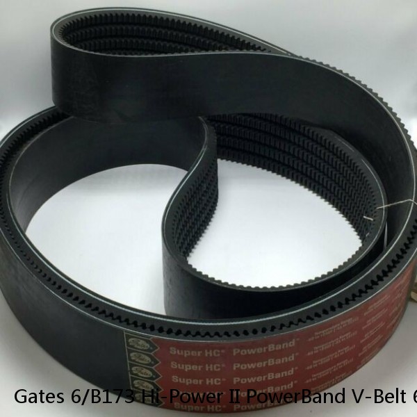 Gates 6/B173 Hi-Power II PowerBand V-Belt 6 Bands Resistance to Weathering HR #1 small image