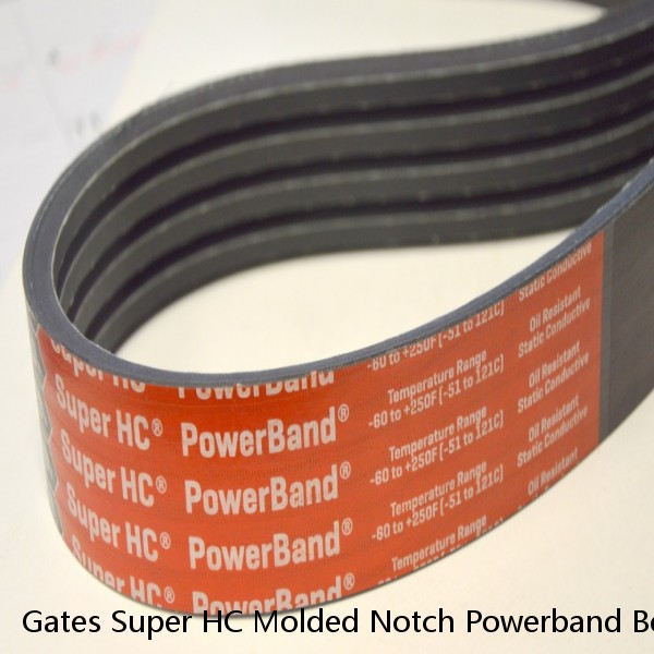 Gates Super HC Molded Notch Powerband Belt 1-7/8" OAW x 35/64" H x 63.0" 35VX630 #1 small image