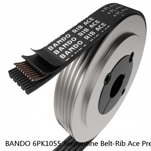 BANDO 6PK1055 Serpentine Belt-Rib Ace Precision Engineered V-Ribbed Belt  #1 image